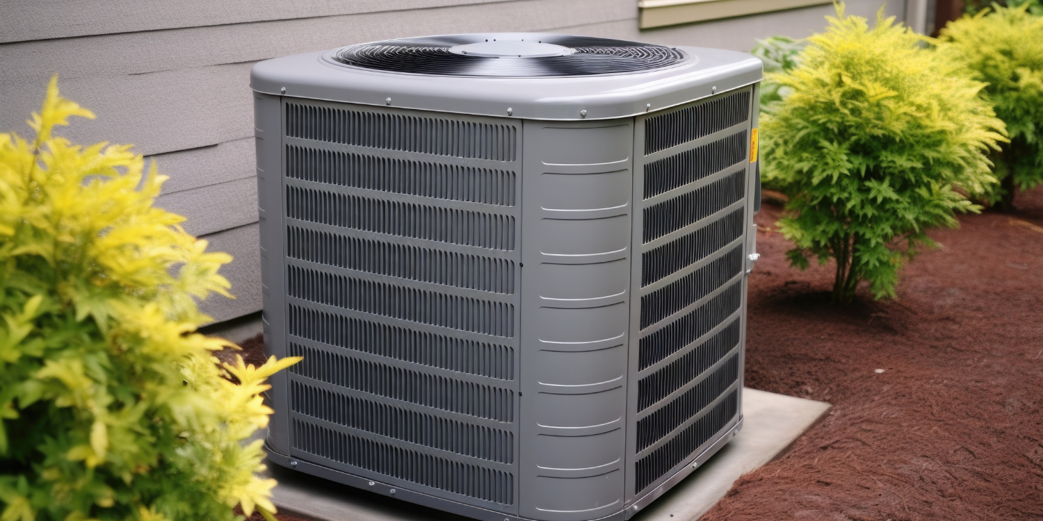 Outdoor AC Unit surrounded by shrubs - How to Get the Most from Your Air Conditioner this Summer